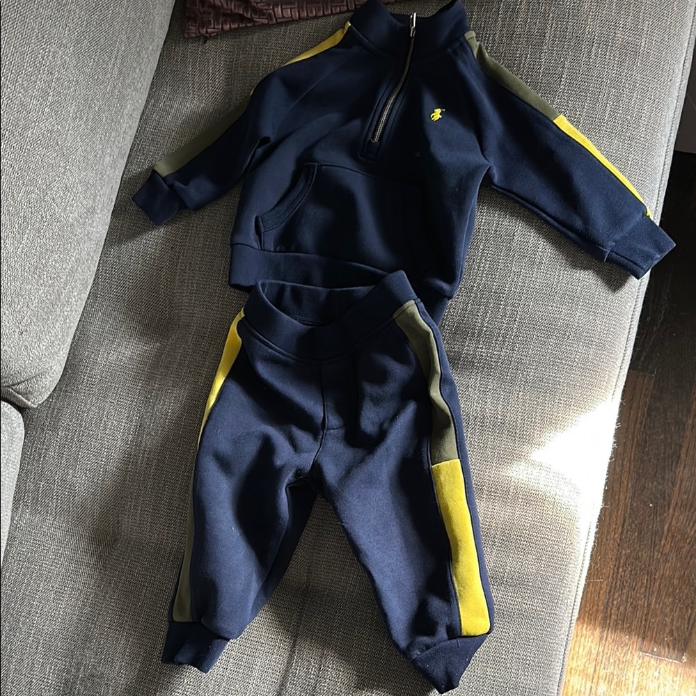 Kids Navy and Yellow Tracksuit